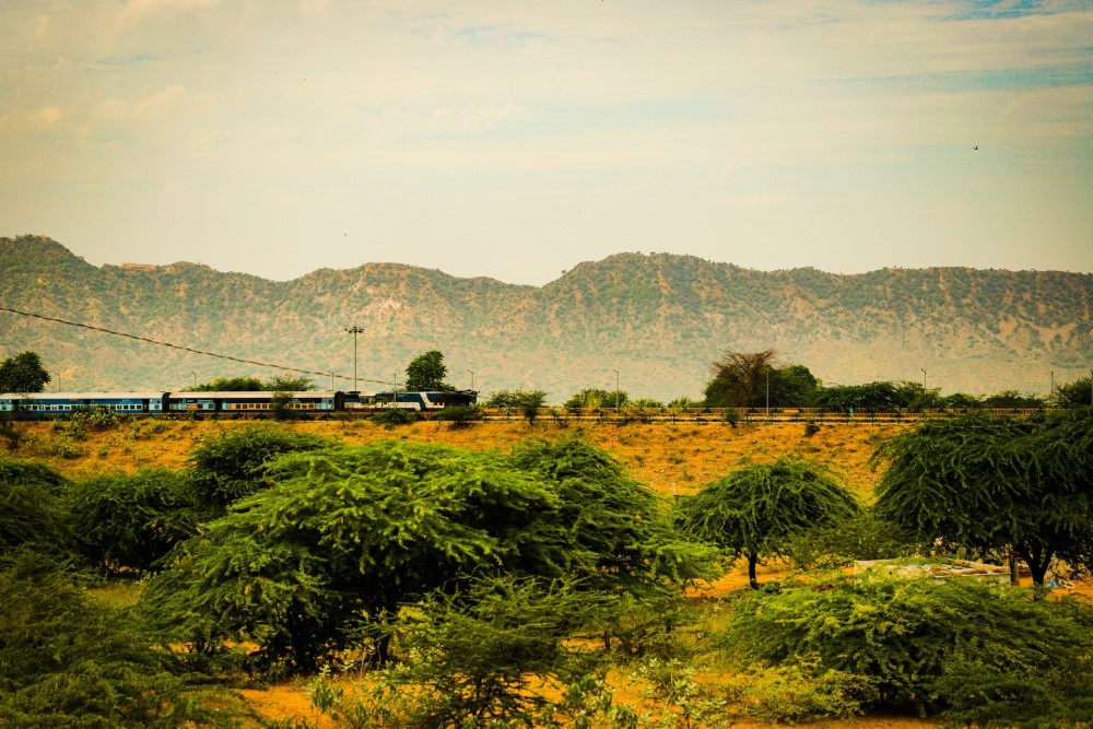 train mountains India