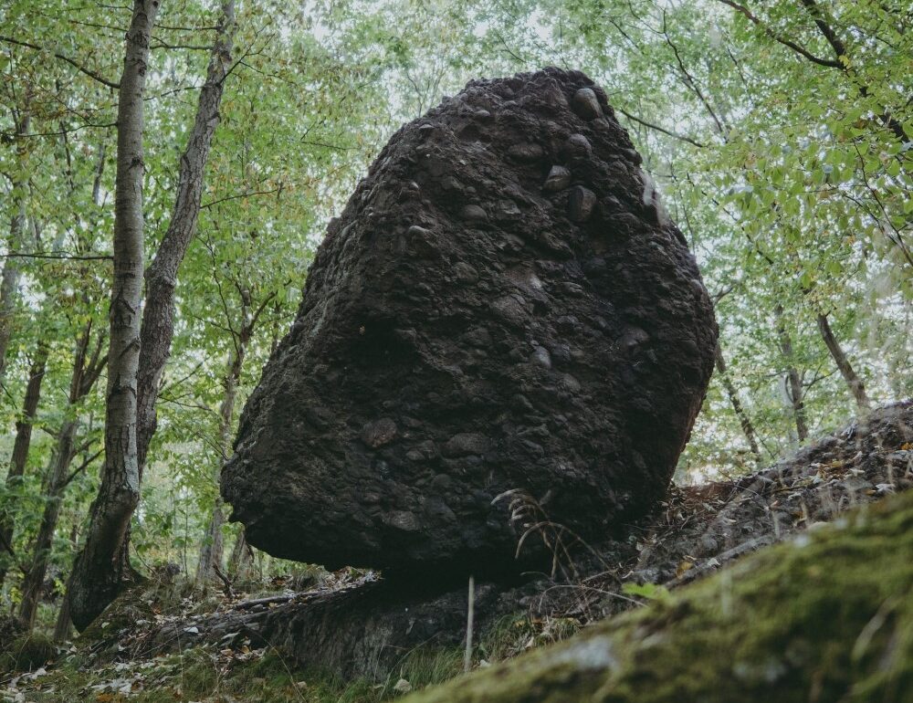 boulder on hill